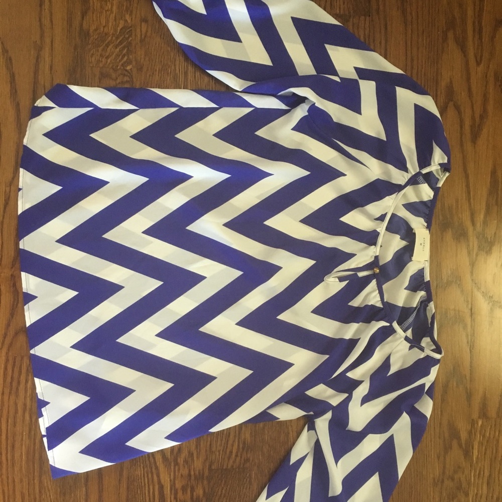 Summer blue and white striped shirt